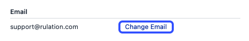 Change email button