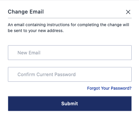 Change email form