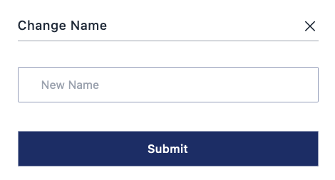 Change name form
