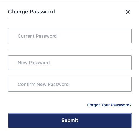 Change password form