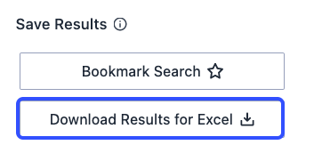 Download search results button