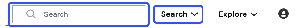 Search header button