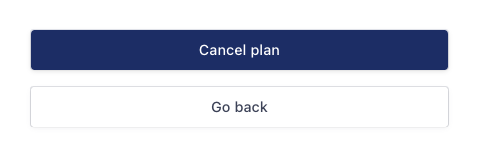 Cancel plan confirmation button