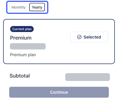 Select term button
